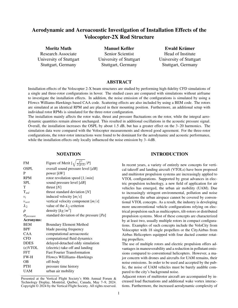 Aerodynamic and Aeroacoustic Investigation of Installation Effects of ...